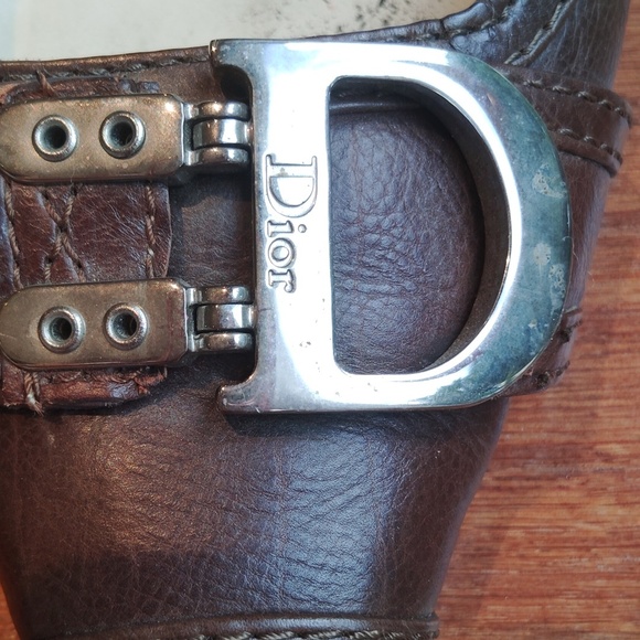 Dior women's high heel shoes size 40 and a half dark brown with buckle detail - Picture 10 of 11